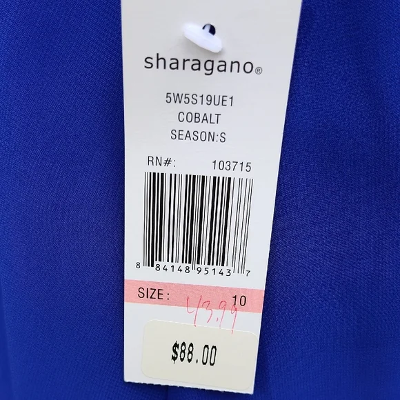 Elegant Blue Sleeveless Dress with Scarf Tie - Picture 9 of 12